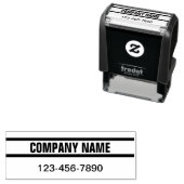 Bedrijfsnaam en telefoonnummer Promotie Zelfinktende Stempel (In situ)