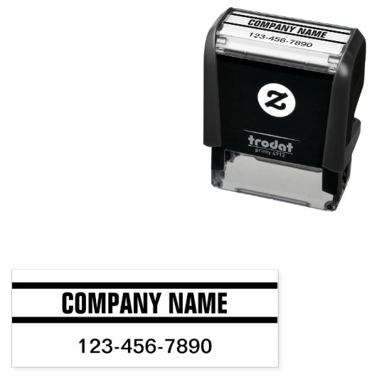 Bedrijfsnaam en telefoonnummer Promotie Zelfinktende Stempel (In situ)
