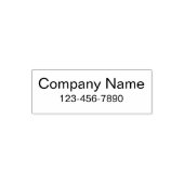 Bedrijfsnaam en telefoonnummer Tekst Sjabloon Zelfinktende Stempel (Design)