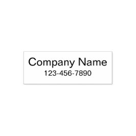 Bedrijfsnaam en telefoonnummer Tekst Sjabloon Zelfinktende Stempel