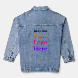 Bedrijfsnaam en uw Logo Hier Sjabloon Denim Jacket