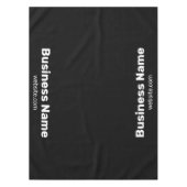 Bedrijfsnaam en website zwart tafelkleed (Voorkant)