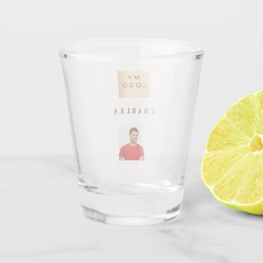 Bedrijfsnaam foto shot glas (Achterkant)