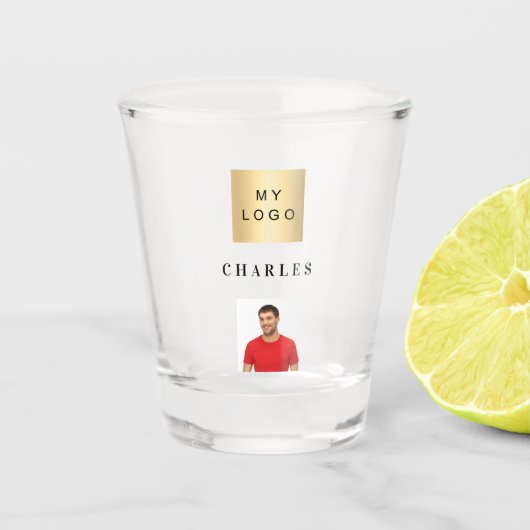 Bedrijfsnaam foto shot glas (Voorkant)