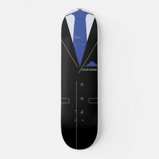 Bedrijfsnaam Gepersonaliseerde zwarte-reddingskate Persoonlijk Skateboard (Voorkant)