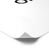 Bedrijfsnaam gevestigd wit goud poster (Hoek)