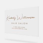 Bedrijfsnaam Gold Signature Script Acryl Bord (Hoek)