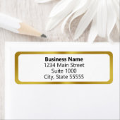 Bedrijfsnaam Gold White 4 regel retouradres Etiket (Insitu)