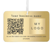 Bedrijfsnaam gouden logo qr code luchtverfrisser (Achterkant)