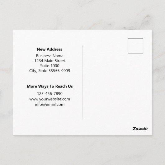 Bedrijfsnaam heeft uw Logo hier zwart wit verplaat Briefkaart (Achterkant)