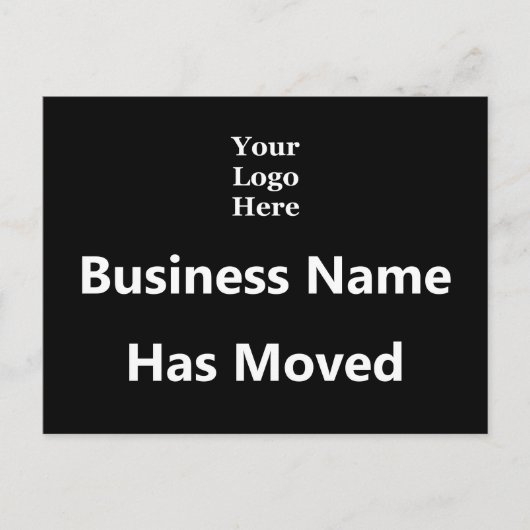 Bedrijfsnaam heeft uw Logo hier zwart wit verplaat Briefkaart (Voorkant)