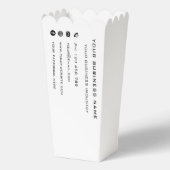 Bedrijfsnaam Info Bedrijf Promotionele Popcorn Box Bedankdoosjes (Achterkant)