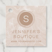 Bedrijfsnaam Kledinggrootte Labels Marmer Labels (Voorkant)