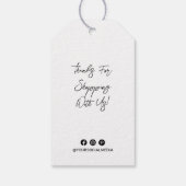 Bedrijfsnaam, Logo, adres, grootte stijl prijs Lab Cadeaulabel (Achterkant)