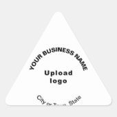 Bedrijfsnaam, Logo en locatie op wit Sticker (Voorkant)