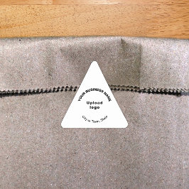 Bedrijfsnaam, Logo en locatie op wit Sticker