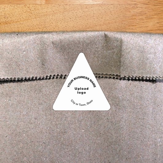 Bedrijfsnaam, Logo en locatie op wit Sticker