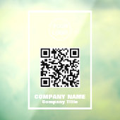 Bedrijfsnaam, Logo en QR-code Raamsticker (Vel 3)