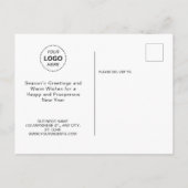 Bedrijfsnaam Logo & Foto Vrolijk Kerstfeest Briefkaart (Achterkant)