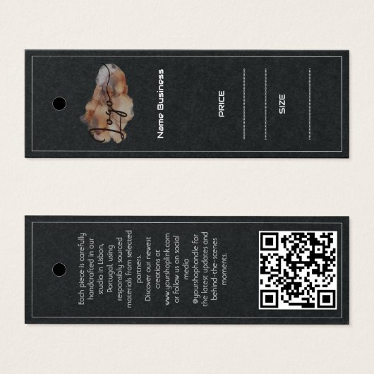  Bedrijfsnaam logo Kleding Label Mini Visitekaartjes (Voorkant /achterkant)