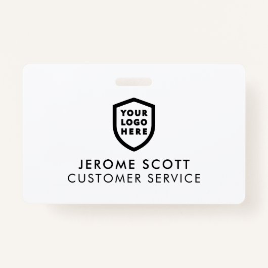 Bedrijfsnaam Logo | Minimale personeelsbezetting o Badge (Voorkant)