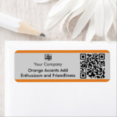 Bedrijfsnaam Logo Motto QR Code Marketing Etiket (Insitu)