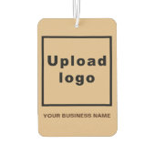 Bedrijfsnaam & Logo op Lichtbruine Luchtverfrisser (Achterkant)