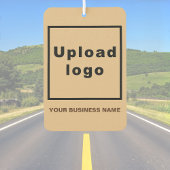 Bedrijfsnaam & Logo op Lichtbruine Luchtverfrisser