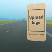 Bedrijfsnaam & Logo op Lichtbruine Luchtverfrisser