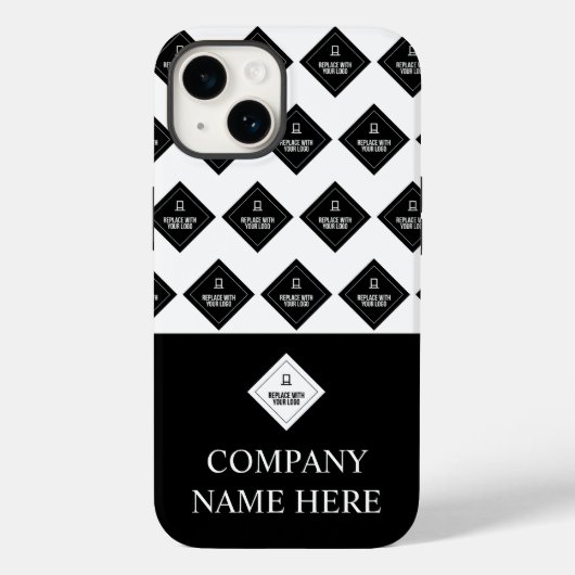 Bedrijfsnaam & Logo Patroon Case-Mate iPhone Case (Achterkant)