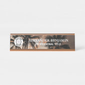 Bedrijfsnaam Logo Professional Modern Palms Bureau Naambordje (Voorkant)