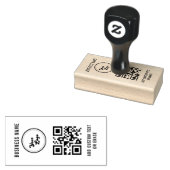 Bedrijfsnaam Logo QR-code Modern Professional Rubberstempel (Gestempeld)