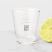 Bedrijfsnaam Logo QR-code promotiesponglas Shot Glas (Achterkant)