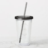 Bedrijfsnaam Logo Slogan Elegant Promotioneel Acryl Drinkbeker (Achterkant)