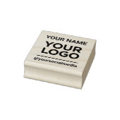 Bedrijfsnaam Logo Sociale media Modern Eenvoudig Rubberstempel (Stempel)