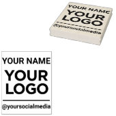 Bedrijfsnaam Logo Sociale media Moderne Grote Rubberstempel (Gestempeld)