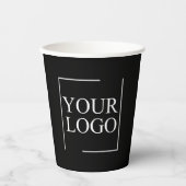 Bedrijfsnaam Logo toevoegen Bedrijf Professionele Papieren Bekers (Voorkant)