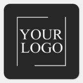 Bedrijfsnaam Logo toevoegen Bedrijf Professionele Vierkante Sticker (Voorkant)