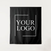 Bedrijfsnaam Logo toevoegen Bedrijf Professionele  Wandkleed (Voorkant)