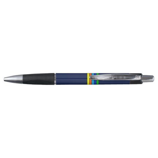 Bedrijfsnaam Logo Urban Modern Vertical Stripes Pen (Achterkant)
