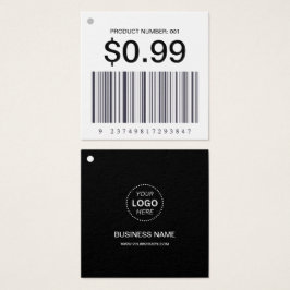 Bedrijfsnaam Logo Vierkant Barcode Verkoopprijs La Vierkante Visitekaartjes
