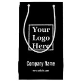 Bedrijfsnaam Logo Website Zwart-wit Klein Cadeauzakje (Voorkant)