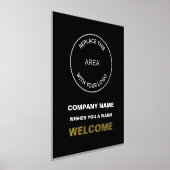 Bedrijfsnaam Logo Welcome Black Luury Real Folie Afdrukken (Laagn)