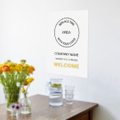 Bedrijfsnaam Logo Welkomstwoord Real Folie Afdrukken (Laag (Keuken))