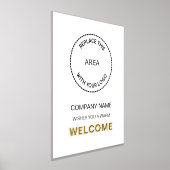 Bedrijfsnaam Logo Welkomstwoord Real Folie Afdrukken (Laagn)