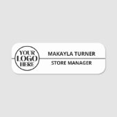 Bedrijfsnaam Medewerker Logo Naam Tag (Voorkant)