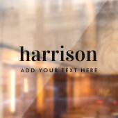 Bedrijfsnaam Minimaal Modern Raamsticker (Vel 2)