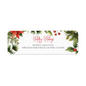 Bedrijfsnaam Mistletoe Christmas Retouradres Etiket (Voorkant)