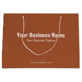 Bedrijfsnaam Modern Minimale Sienna Brown Sjabloon Groot Cadeauzakje (Voorkant)