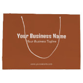 Bedrijfsnaam Modern Minimale Sienna Brown Sjabloon Groot Cadeauzakje (Achterkant)